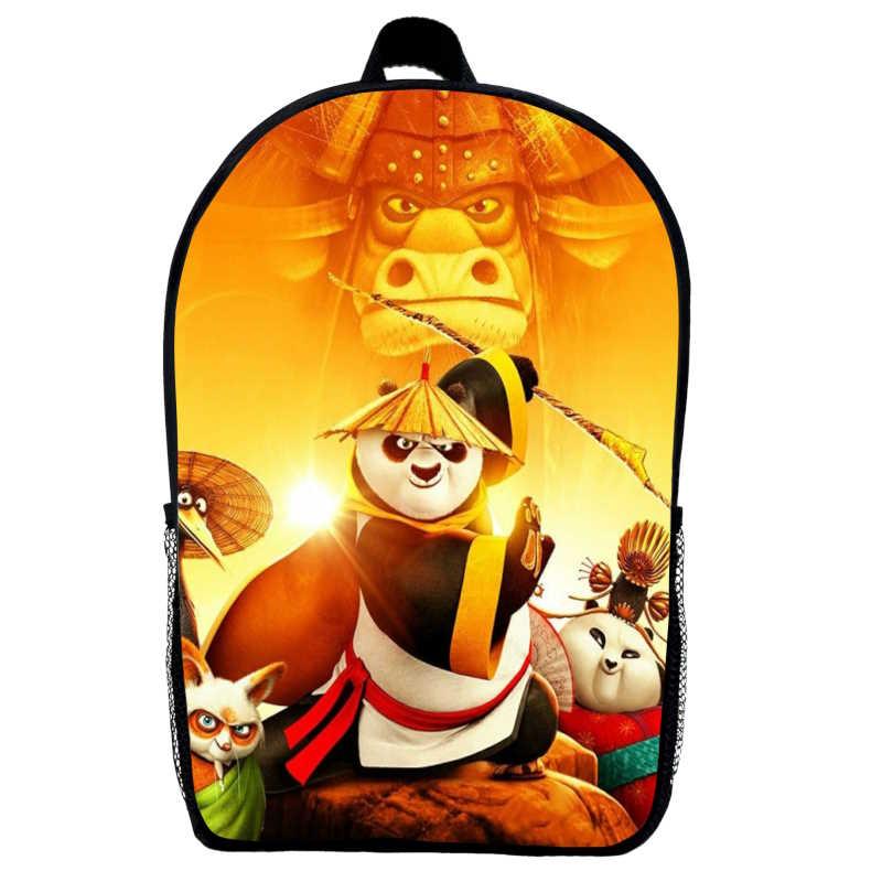 Рюкзак Панда кунг-фу (School Gear bag KF 013) чорний, 39 х 27 х 14 см