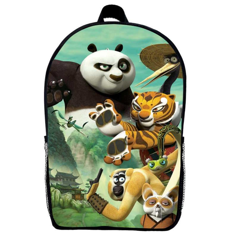 Рюкзак Панда кунг-фу (School Gear bag KF 014) чорний, 39 х 27 х 14 см
