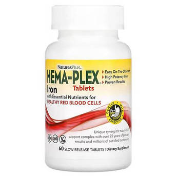 NaturesPlus Hema-Plex 60 таблеток з повільним вивільненням