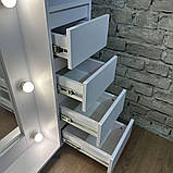 Дзеркало з полицями та шухлядами на повний зріст на колесах Led лампи 190х100 см (MP14550696), фото 3