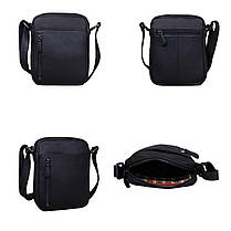 Шкіряна сумка через плече в чорному кольорі Tavinchi R-3169A, фото 2