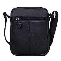 Шкіряна сумка через плече в чорному кольорі Tavinchi R-3169A, фото 5