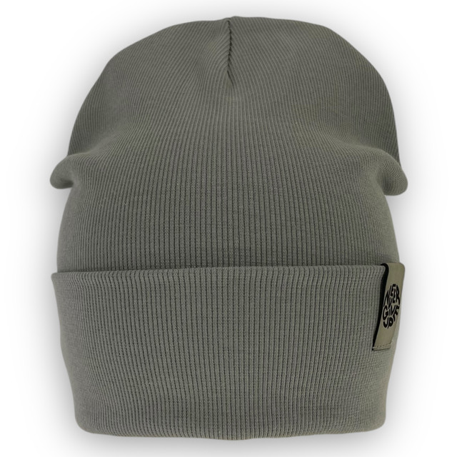 Одинарная трикотажная шапка с отворотом для мальчика