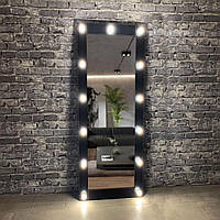 Дзеркало Led в повний зріст з лампами 190х60 см Чорний (MP11652859)