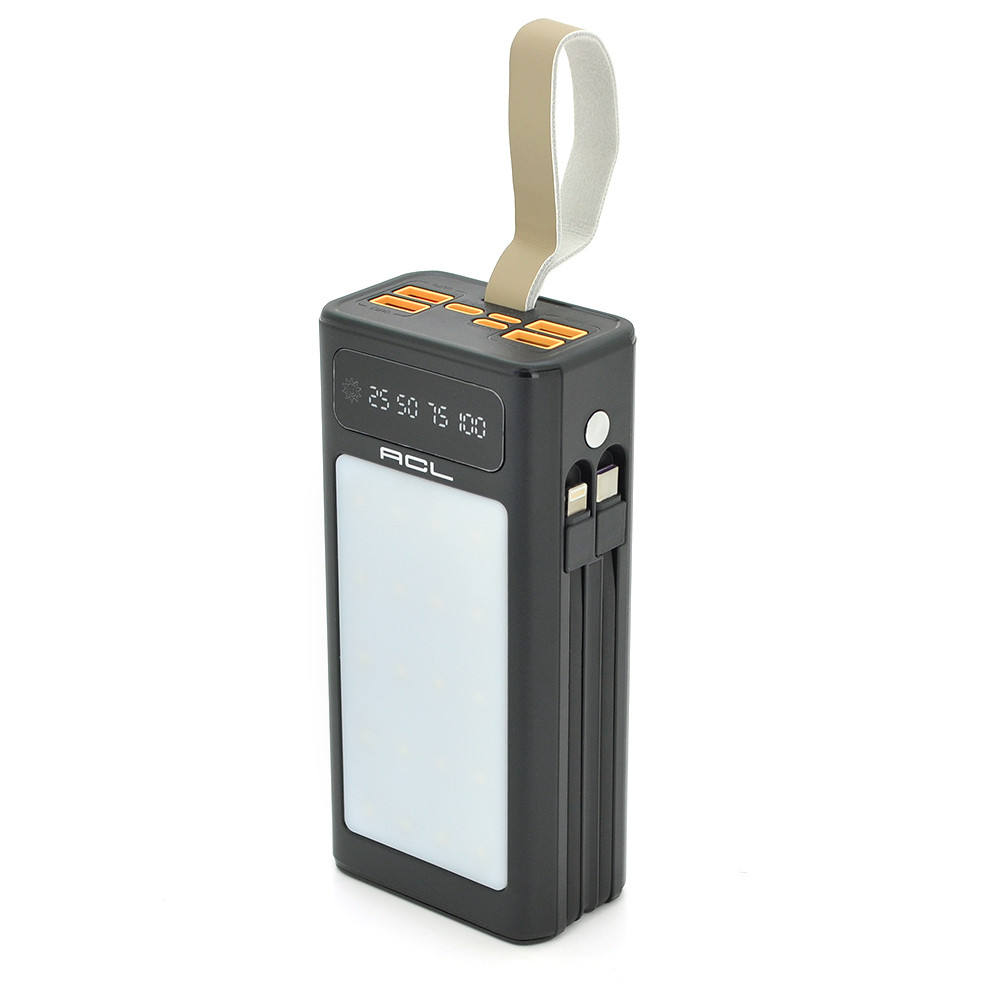 Powerbank ACL PW-85 30000mAh, LIGHTER, Type-C + Lighting, Black, Box, фото 1