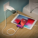 Home Charger | 2.4A | 2U | Lightning Cord (1m) — Hoco C82A — White, фото 3