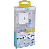 Home Charger | 18W | PD | USB С to Lightning Cable (1m) — iVon (AD-48) Rapid, фото 2