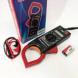 Мультиметр-кліщі цифрові вимірювальні DT-266F, Тестер вимірювання напруги, Якісний мультиметр, фото 2