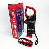 Мультиметр-кліщі цифрові вимірювальні DT-266F, Тестер вимірювання напруги, Якісний мультиметр, фото 9
