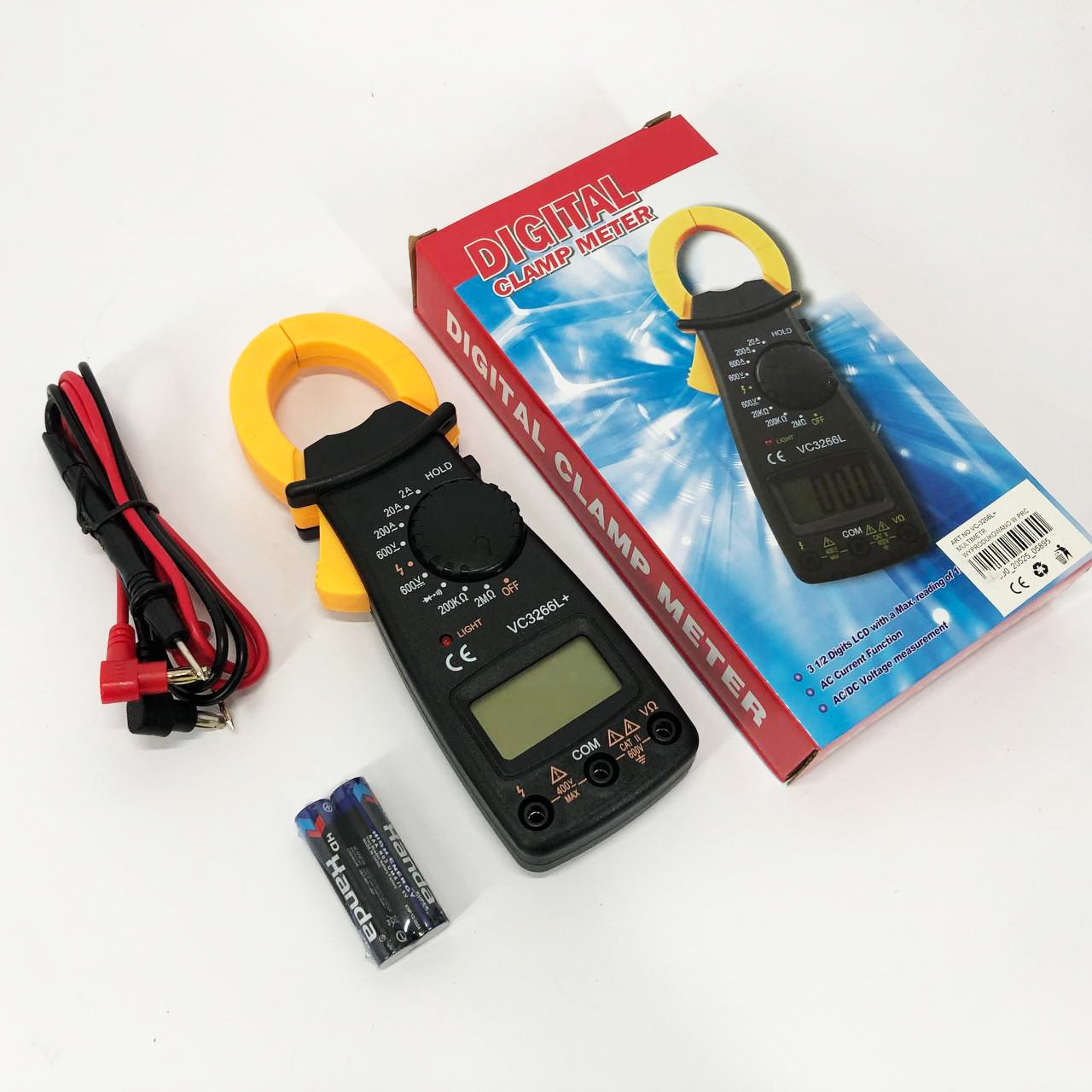 Токові кліщі мультиметр VC3266 L+ тестер, Мультиметр для дому, Хороший мультиметр, Тестер для електрика, фото 1