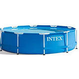 Круглий сімейний каркасний басейн Intex 28200NP (305 х 76 см) Metal Frame Pool, фото 4