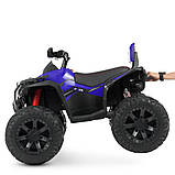 Дитячий електро квадроцикл на акумуляторі з пультом керування Bambi M 4795 для дітей 3-8 років синій, фото 5