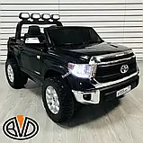 Дитячий 2-місний електромобіль Джип Toyota Tundra JJ2255 з пультом для дітей 3-8 років чорний, фото 3