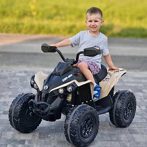 Дитячий електроквадроцикл на акумуляторі з пультом керування Bambi M 5001 для дітей 3-8 років бежевий