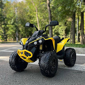 Дитячий електро квадроцикл на акумуляторі з пультом керування Bambi M 5001 для дітей 3-8 років жовтий