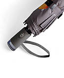 Парасолька автомат Susino №3030 жіноча на 9 спиць з осіннім листям Сірий, фото 6