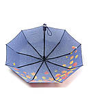 Парасолька автомат Susino №3030 жіноча на 9 спиць з осіннім листям Фіолетовий, фото 4