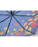 Парасолька автомат Susino №3030 жіноча на 9 спиць з осіннім листям Фіолетовий, фото 8