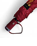 Парасолька автомат Susino №3030 жіноча на 9 спиць з осіннім листям Червоний, фото 6