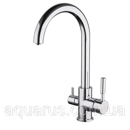 Змішувач для кухні на дві води Frap F4352, фото 1