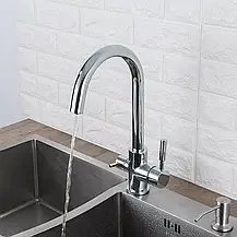 Змішувач для кухні на дві води Frap F4352, фото 3