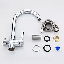 Змішувач для кухні на дві води Frap F4352, фото 5