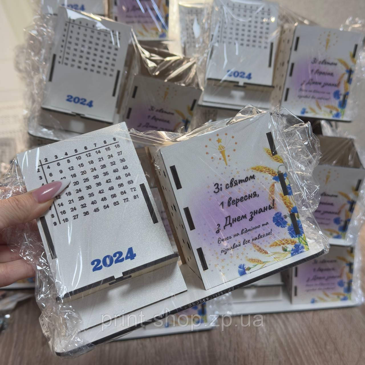 Органайзер для канцелярського приладдя з підставкою під телефон "Волошки" З Днем знань на 1 вересня 18.5*9 см, фото 1