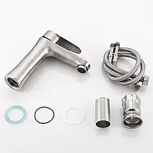 Змішувач для умивальника Frap F1048, сатин, фото 5