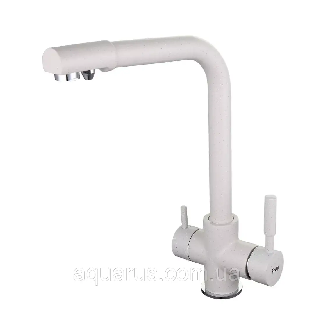 Змішувач для кухні на дві води Frap F4352-8, білий