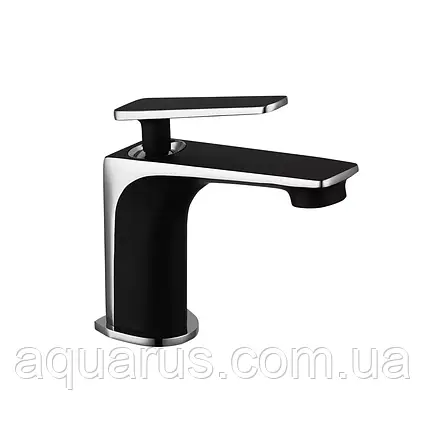 Змішувач для умивальника Frap F1057, чорний/хром, фото 1
