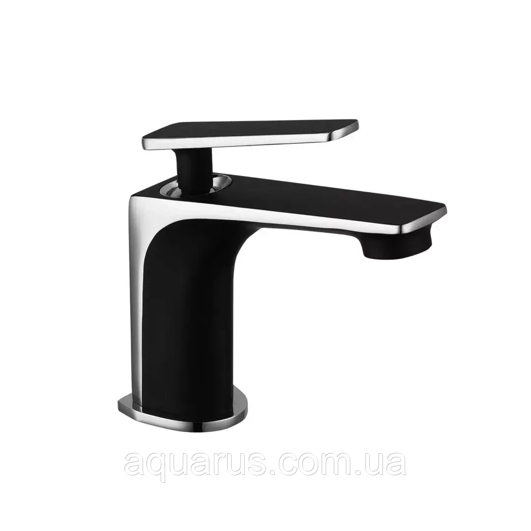 Змішувач для умивальника Frap F1057, чорний/хром
