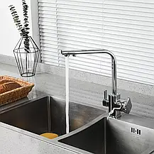 Змішувач для кухні Frap F4360 з підключенням фільтра питної води, хром, фото 2