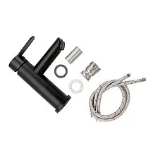 Змішувач для умивальника Frap F10801-6, чорний, фото 5