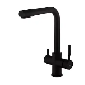 Змішувач для кухні Frap F4352-6 на дві води, чорний, фото 1