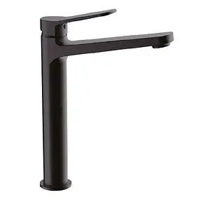 Змішувач для умивальника Frap F1062-2 високий, чорний, фото 1