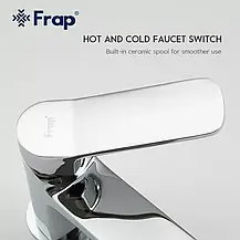 Змішувач для умивальника Frap F1061-2 високий, хром, фото 3