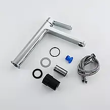 Змішувач для умивальника Frap F1061-2 високий, хром, фото 5