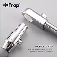 Змішувач для кухні на дві води Frap F4374, сірий/хром, фото 4