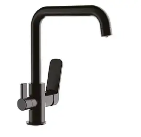 Змішувач для кухні Frap F4362 на дві води, чорний, фото 1