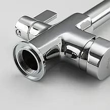 Змішувач для кухні на дві води Frap F4361, хром, фото 4