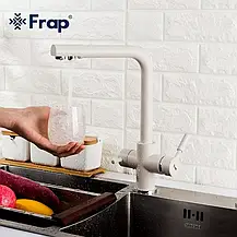 Змішувач для кухні під фільтр Frap F4352-24, білий, фото 3