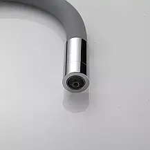 Змішувач для кухні під фільтр з гнучким виливом Frap F4396, хром/сірий, фото 3