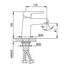 Змішувач для умивальника Frap F1017-6, фото 5