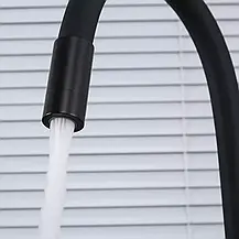 Змішувач для кухні під фільтр з гнучким виливом Frap F4396-6, чорний, фото 3