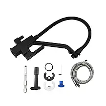 Змішувач для кухні на дві води GAPPO G4317-6 з гнучким виливом, чорний, фото 4