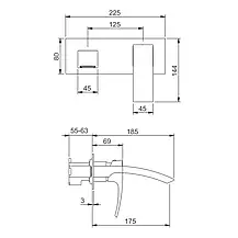 Вбудований змішувач для раковини GAPPO G1007-2, хром, фото 5