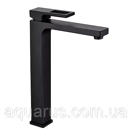 Змішувач для умивальника високий GAPPO G1017-62, чорний, фото 1