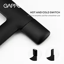 Змішувач для умивальника GAPPO G1052-86, чорний, фото 2