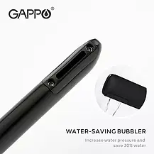 Змішувач для умивальника GAPPO G1052-86, чорний, фото 3
