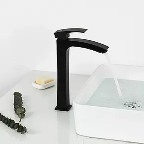 Змішувач для умивальника високий GAPPO G1007-16, чорний, фото 2